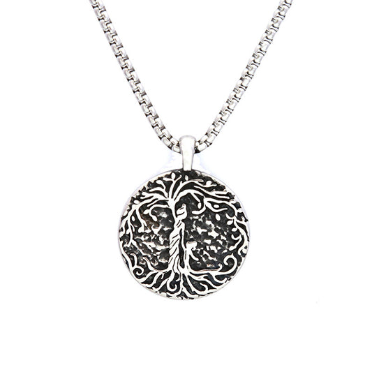 Muse Lucky Tree Pendant Stainless Steel Couples Necklace