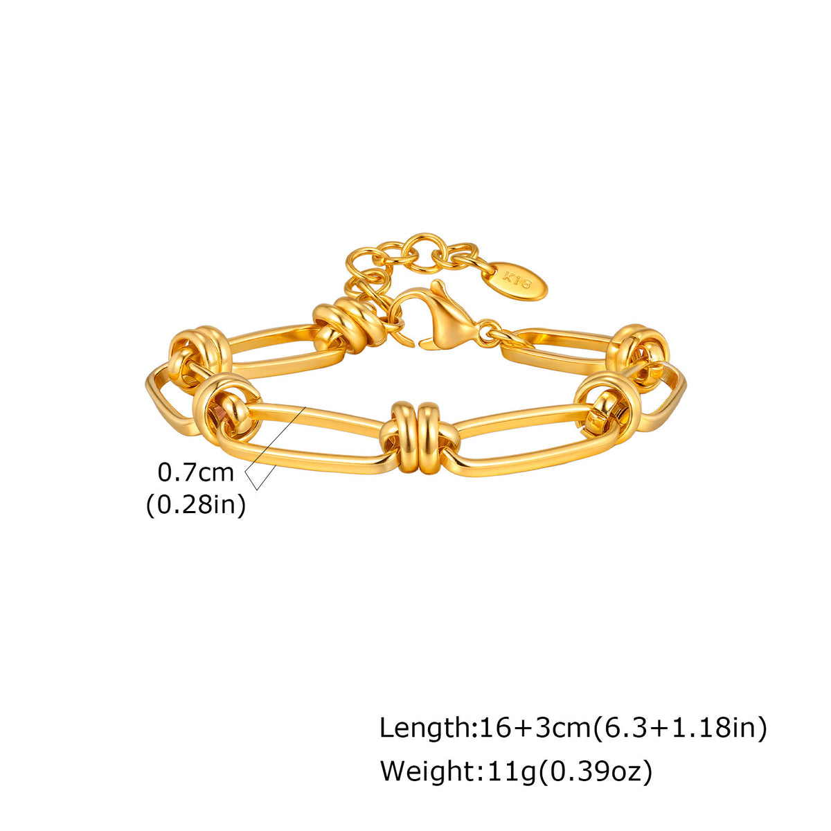 Korean Simple Handmade Chain Stainless Steel Bracelet Unisex
