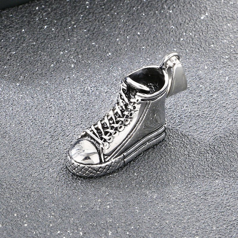 Canvas Shoes Pendant – Hip-Hop Nightclub Full Of Zircon Submachine Gun Wheat Ear No Necklace