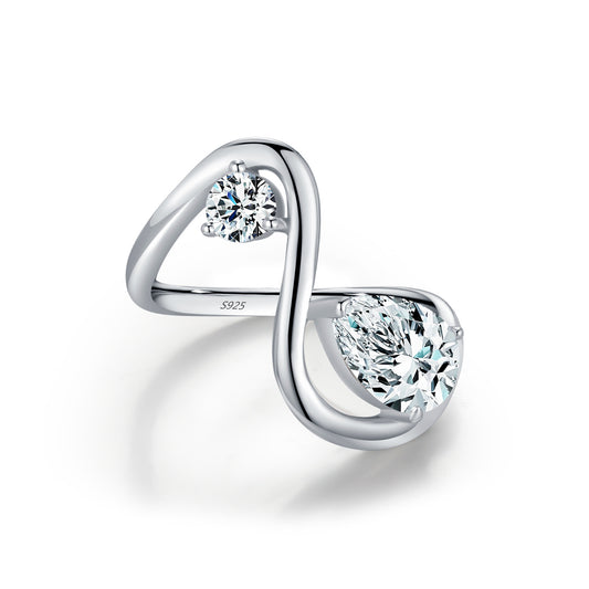 Planderful Everyday Genie Ring – High-End Geometric Design with Zircon Accents