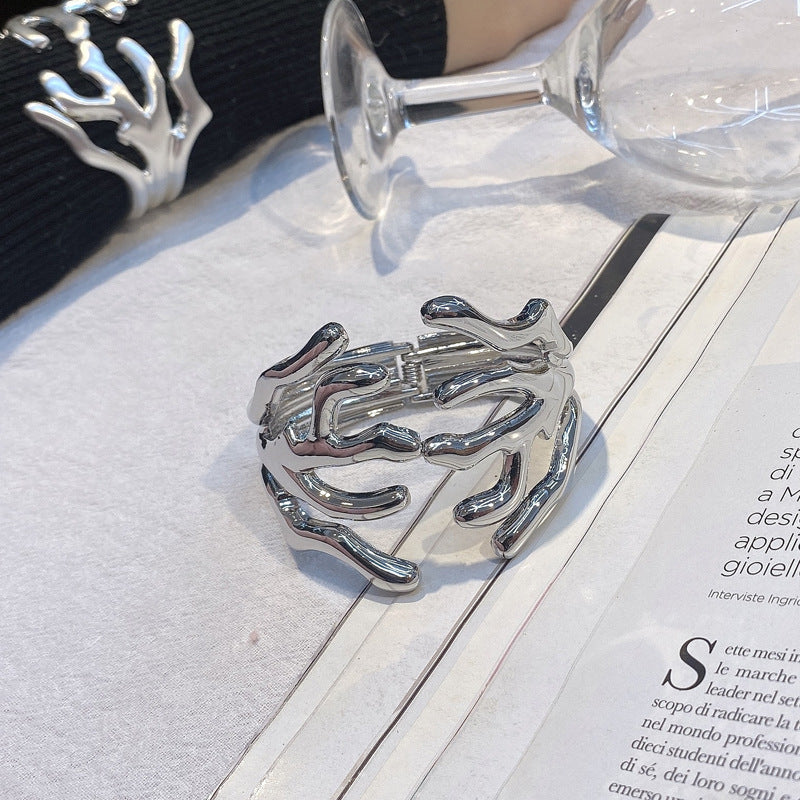 Exaggerated Gold-Plated Branch Bracelet from Vienna Verve Collection