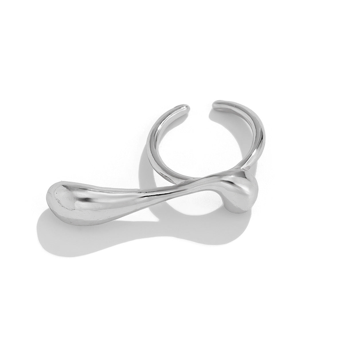 Planderful Vienna Verve Statement Ring Irregular Texture European American Inspired For Fashionable Women