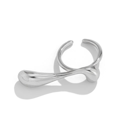 Planderful Vienna Verve Statement Ring Irregular Texture European American Inspired For Fashionable Women