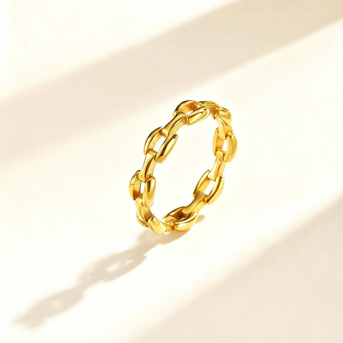 Stainless Steel Chain Glossy Strap Chain Ring