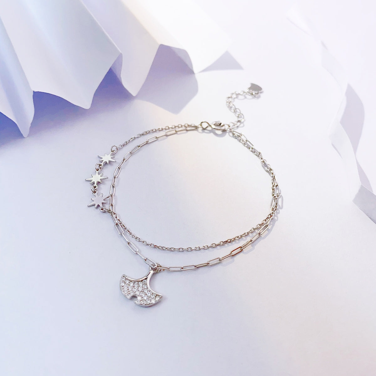 Apricot Leaf 925 Sterling Silver Bracelet