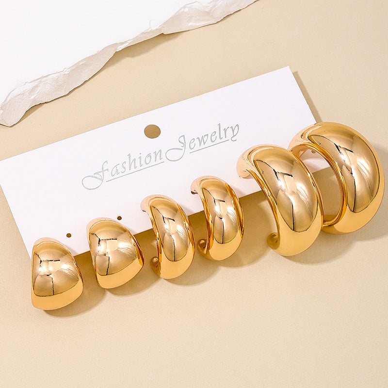 Exaggerated Temperament Hip-Hop Earring Set - Vienna Verve Collection