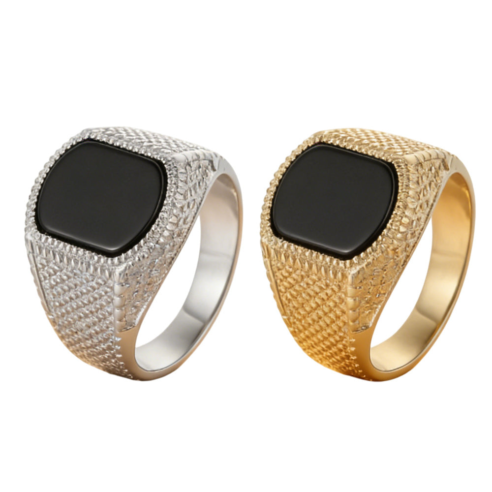 Titanium Steel Ring Unisex Protection Motif For Men And Women By Planderful Everyday Genie