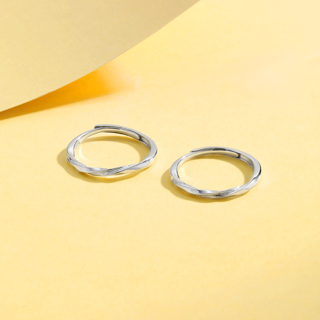 Planderful Everyday Genie Mobius Couple Ring – Elegant Light Luxury Gift for Couples