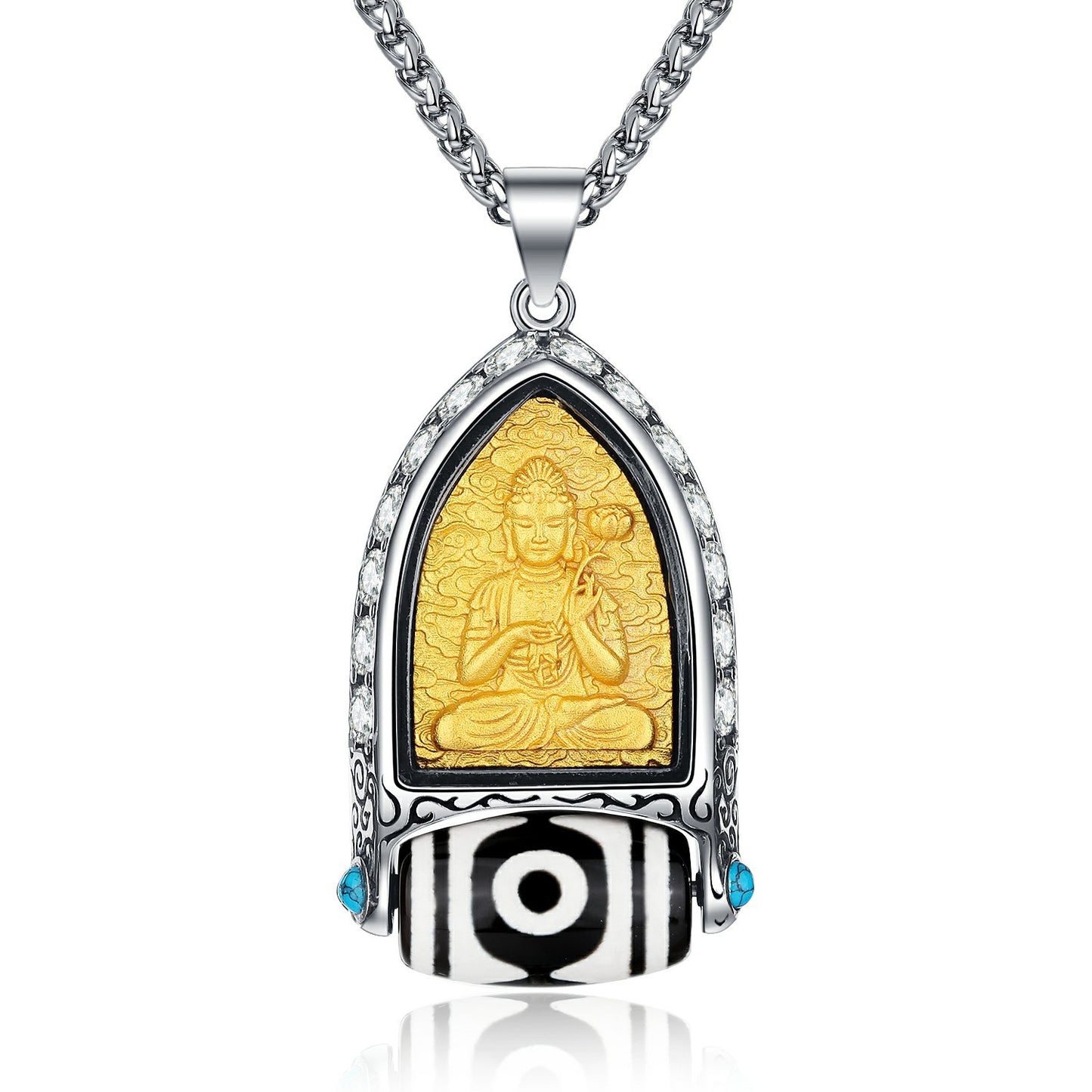 Steel Necklace - Vintage Zodiac Signs And Saint Charms Chain For Men And Women Everyday Luxe