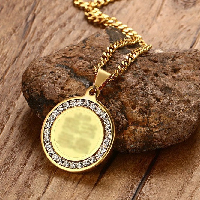 Zircon Stainless Steel Pendant for Men