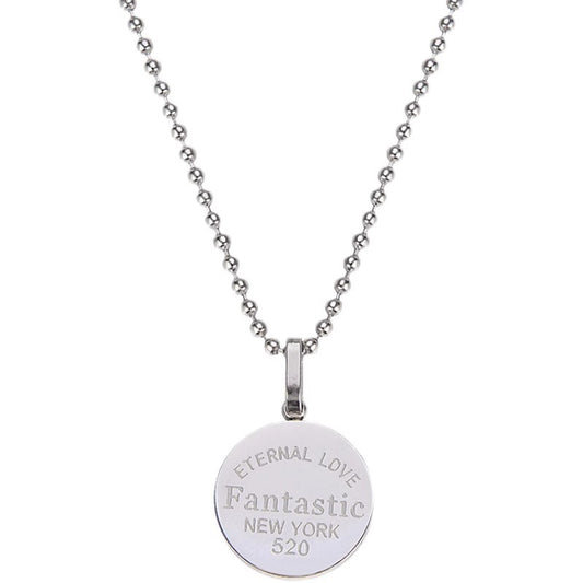 Planderful Jewelry Everyday Genie Couple Necklace With Letter Pendant In Steel Chain