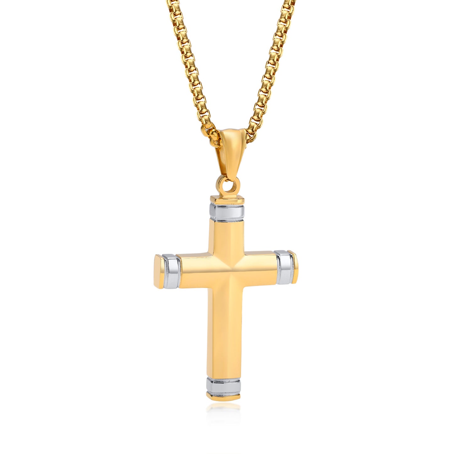 European And American Men's Fashion Titanium Steel Cross Pendant
