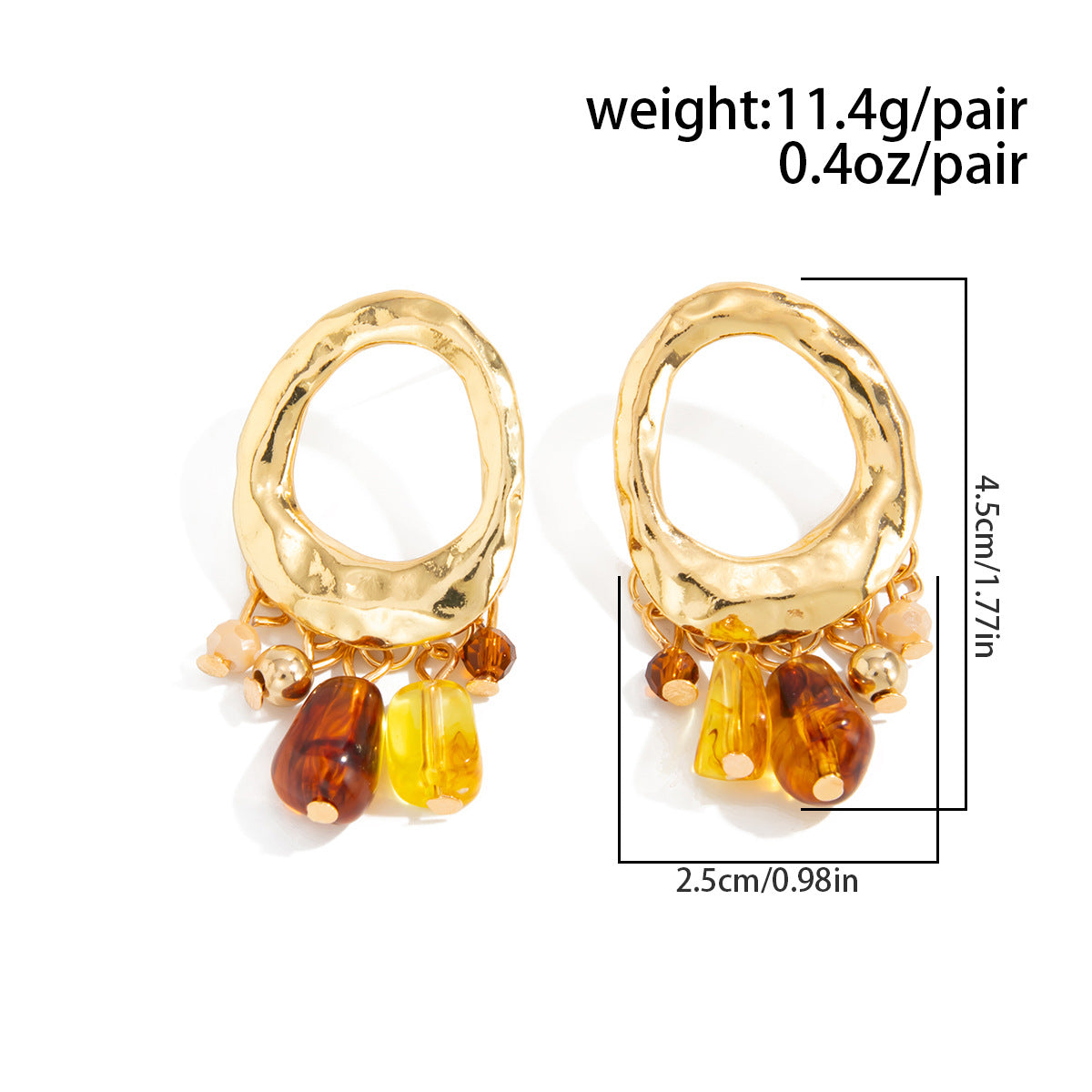 Planderful Vienna Verve Geometric Resin Earrings For Modern Women Bold Statement