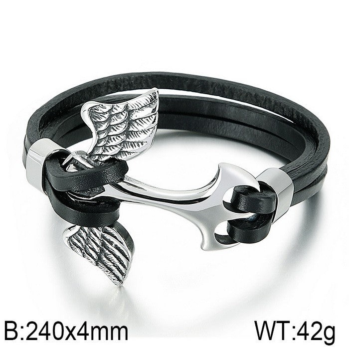 Planderful Vintage Viking Quake Bracelet For Men Navy Style