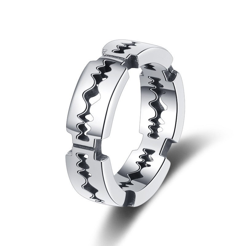 Steel Ring – Vintage Punk Razor Ring For Men, Bold Stainless Steel Jewelry, Everyday Wear