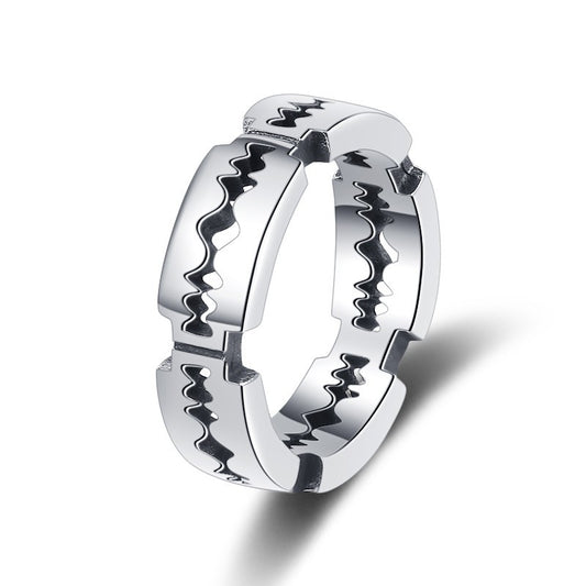 Steel Ring – Vintage Punk Razor Ring For Men, Bold Stainless Steel Jewelry, Everyday Wear