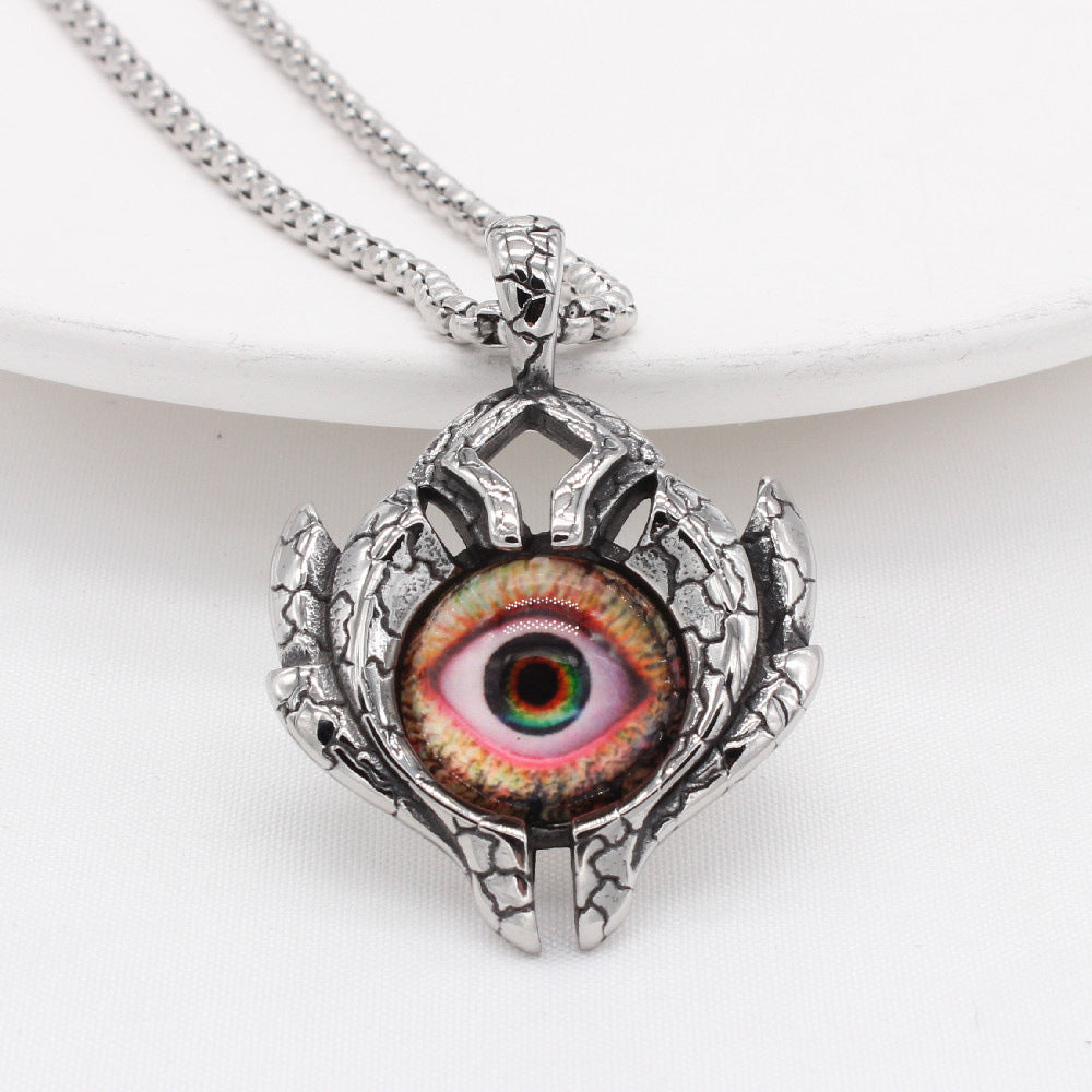 Planderful Titanium Steel Eye Of Providence Pendant Unisex Bold Protection Statement Jewelry For Men And Women