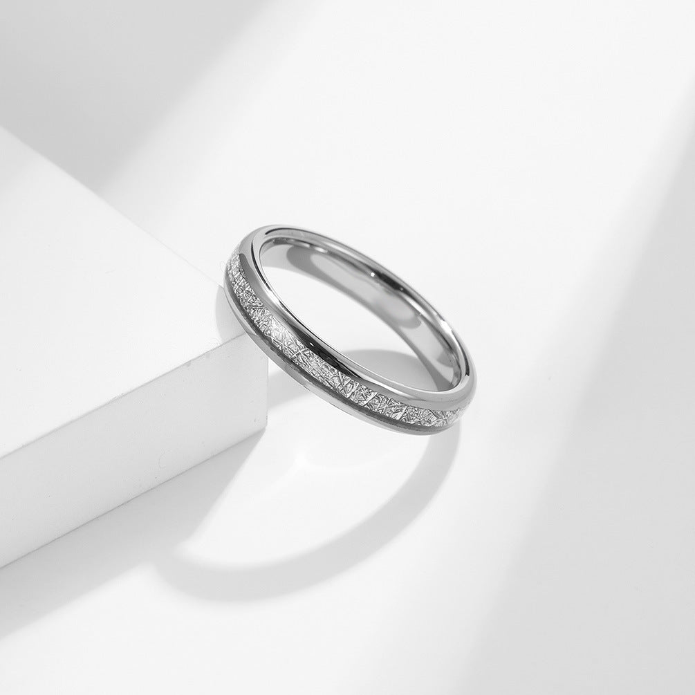 Steel Color 468mm Curved Tungsten Ice Silk Engagement Ring