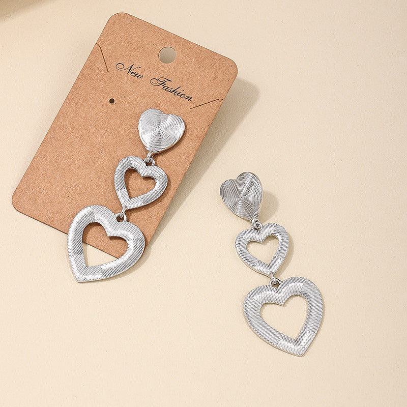 Geometric Love Texture Earrings in Vienna Verve Collection