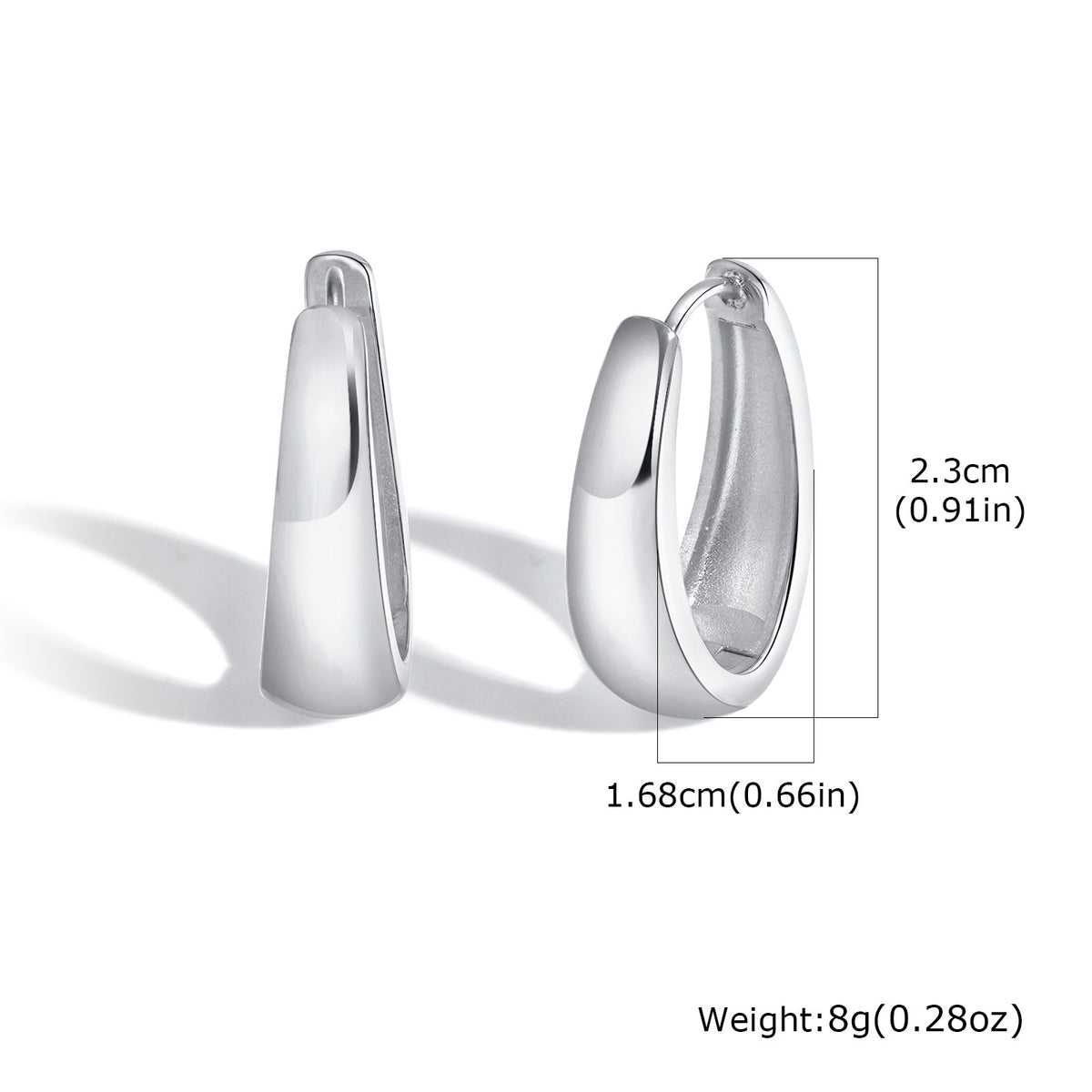 Modern Stainless Steel Earrings — Silver or Gold