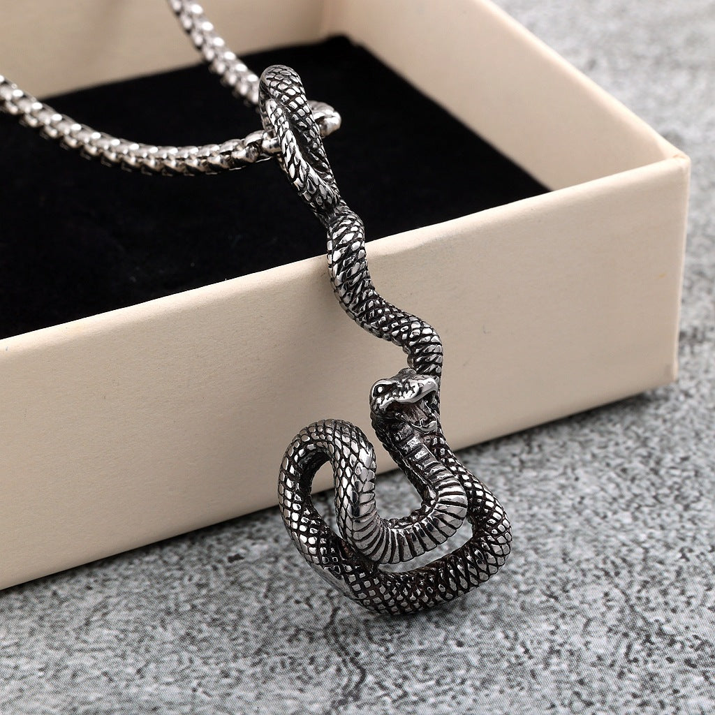 Punk Evil Eye Stainless Steel Pendant Necklace
