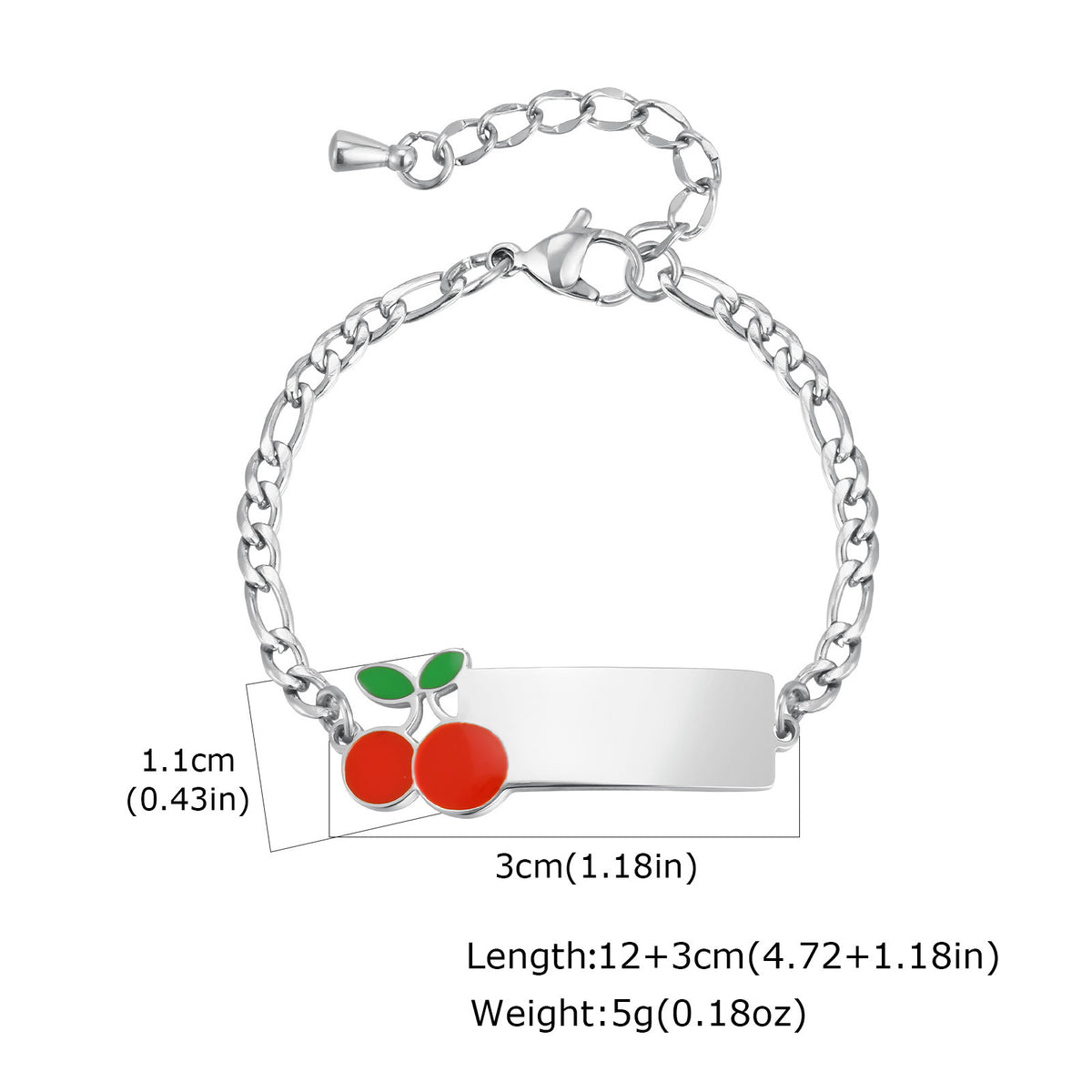 Children'S Cute Three To Stainless Steel Bracelet