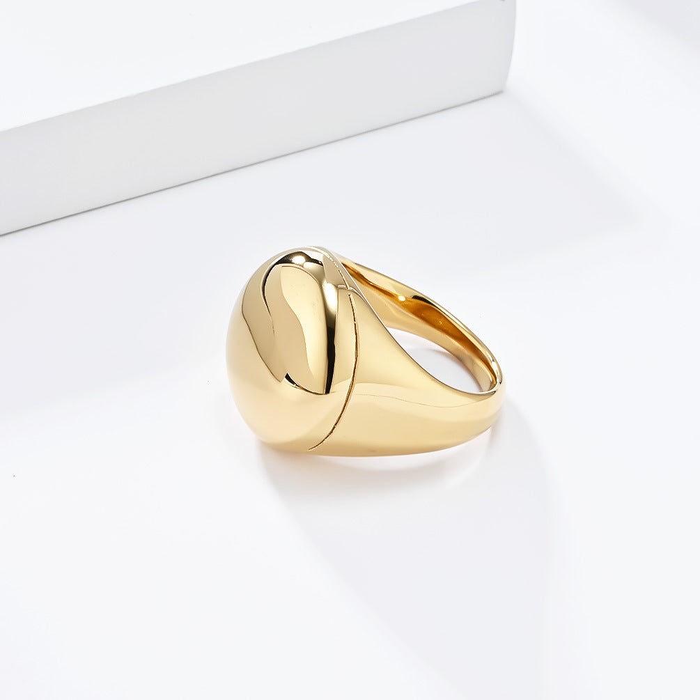 European and American Simple Curved High-Gloss Titanium Steel Ring Gender-Free Fashion Jewelry Wholesale for Men