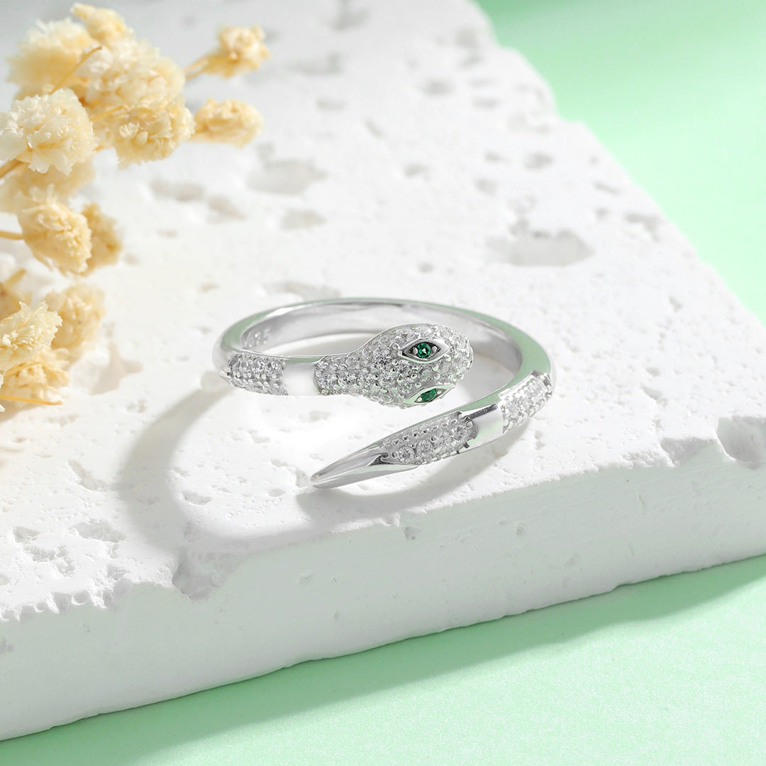 Planderful Everyday Genie S925 Sterling Silver Snake Ring – High-End Niche Luxury