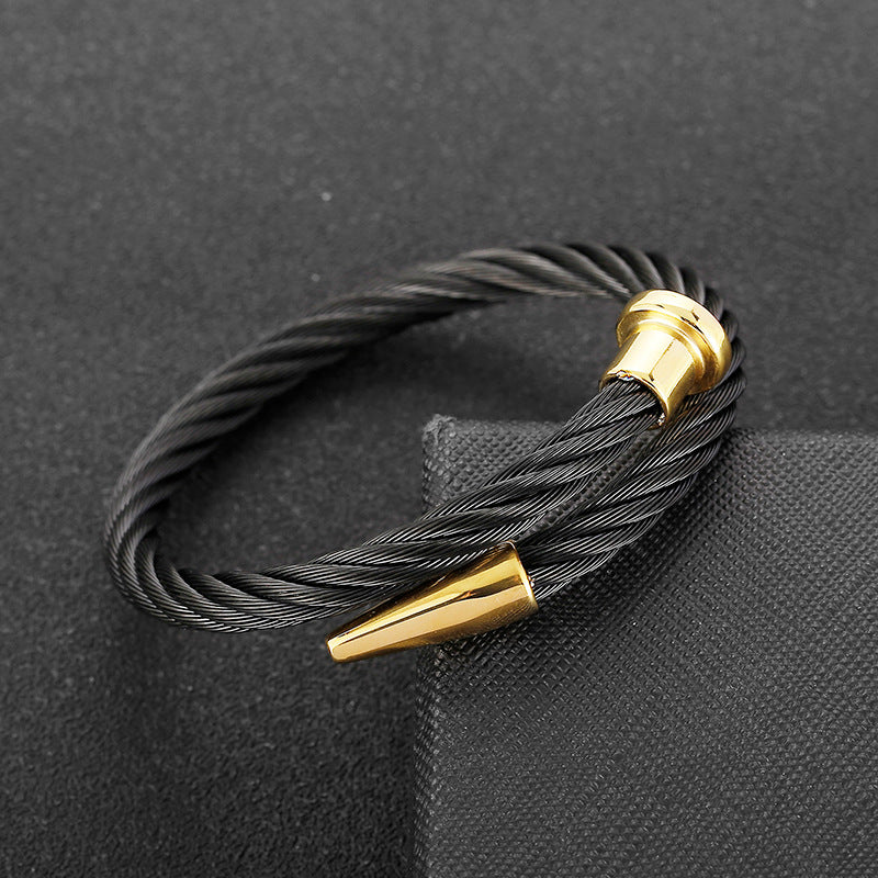 Stainless Steel – Nail Bracelet – Titanium Steel Men's Steel Wire