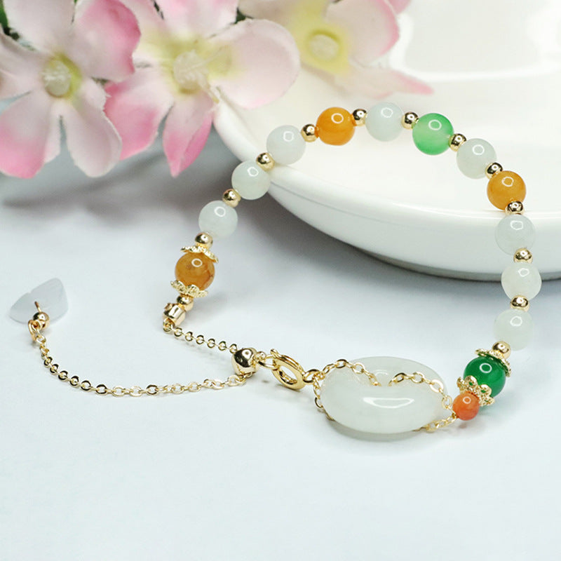 Jadeite Peace Buckle 6 mm Bracelet
