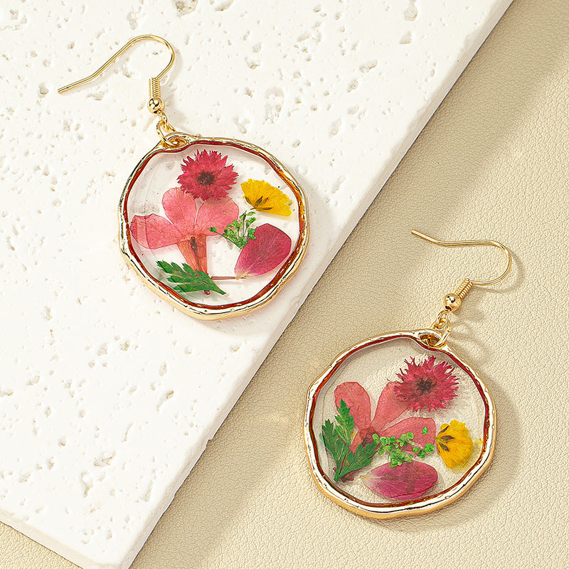Medieval-inspired Vintage Dried Flower Earrings - Vienna Verve Collection