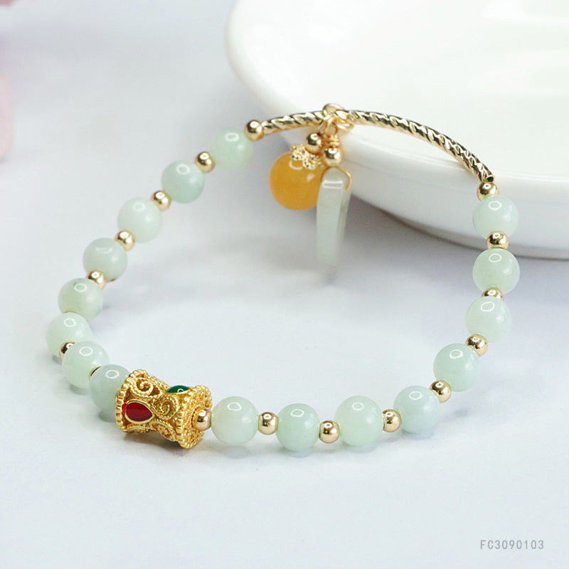 Jadeite Leaf Bracelet
