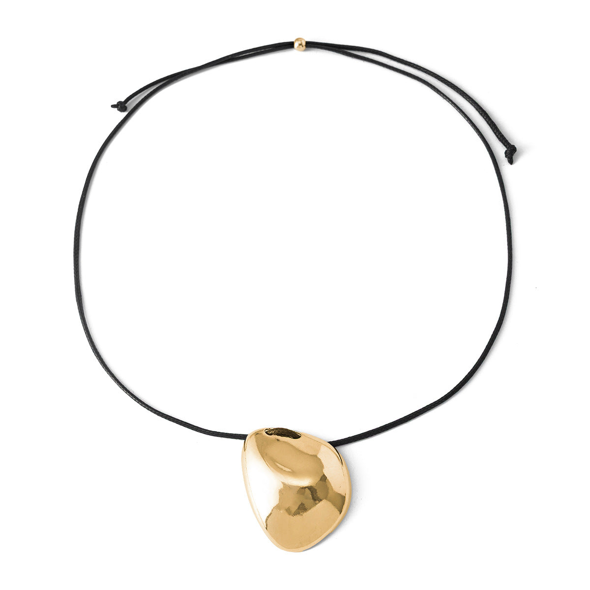 Adjustable Glossy Geometric Cord Necklace