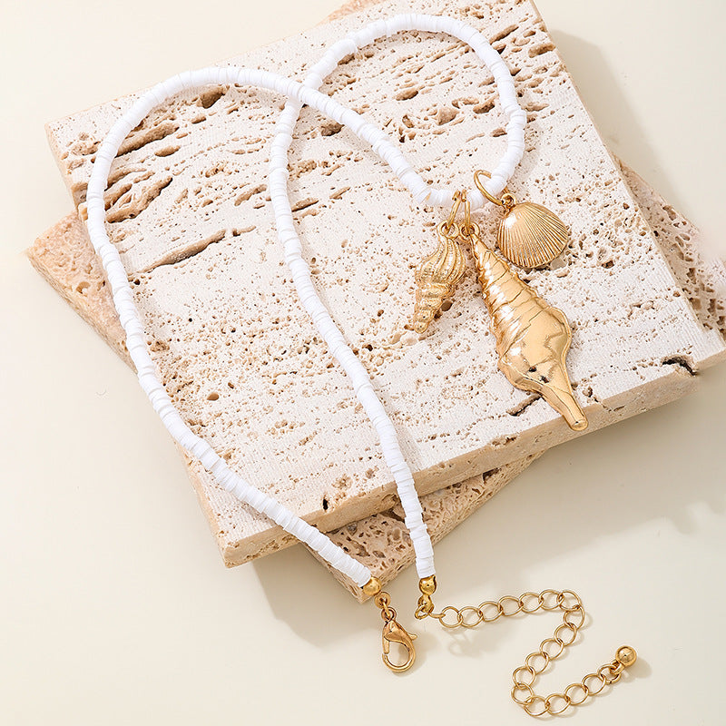 Planderful Vienna Verve Necklace – High-End Seaside Conch Shell Pendant