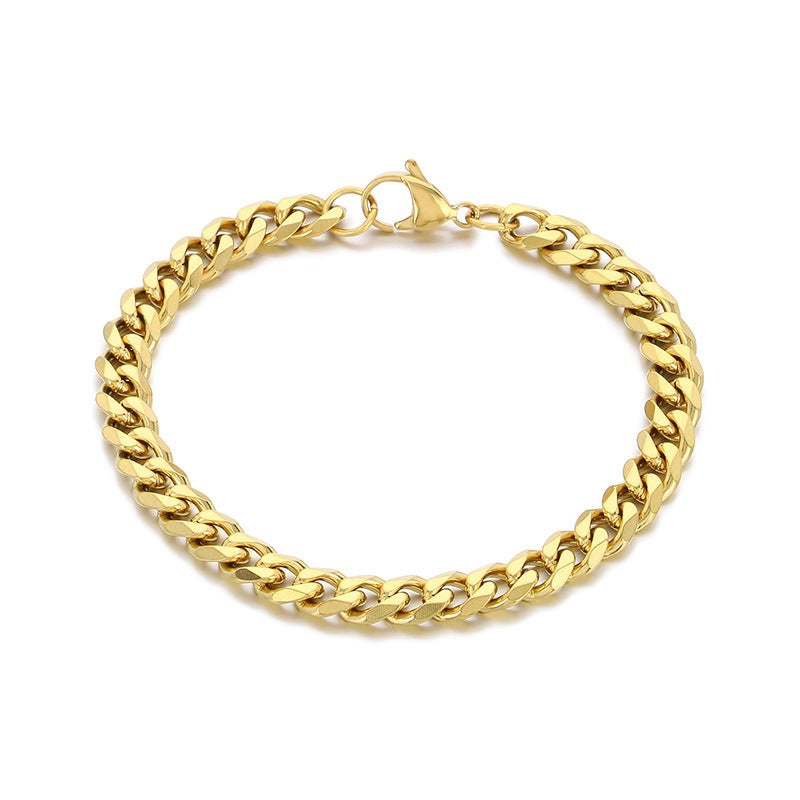 Minimalist Unisex Bracelet Stacked Figaro Twist Chain Cuban Chain