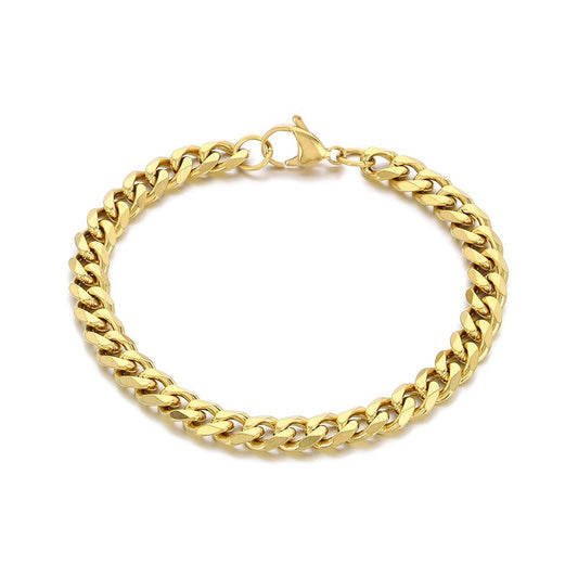 Minimalist Unisex Bracelet Stacked Figaro Twist Chain Cuban Chain