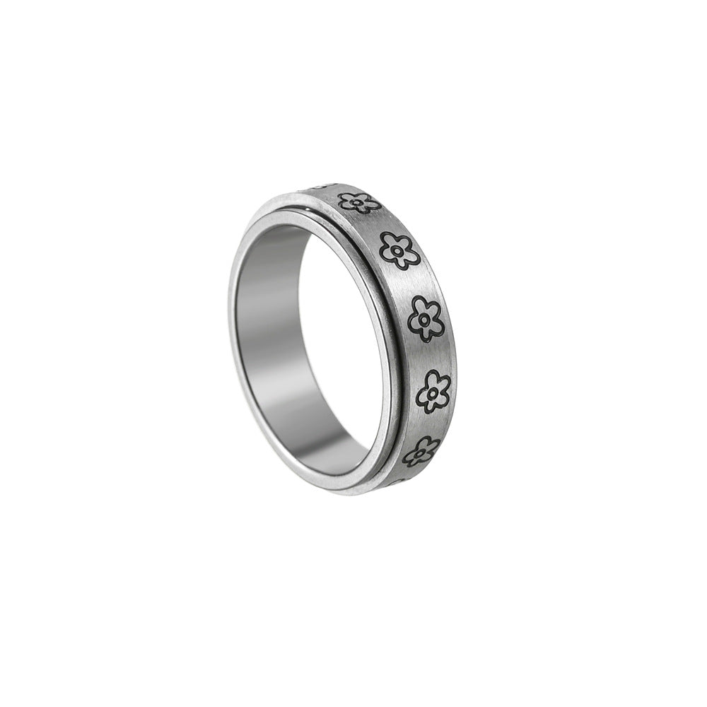 Rotating Titanium Steel Pressure Relieving Ring - Unisex US Standard Size 5-12 from Planderful Collection