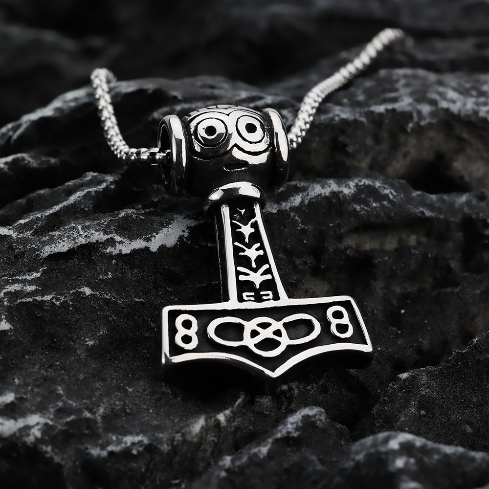 Hip-Hop European American Neckwear Viking Hammer Pendant Necklace