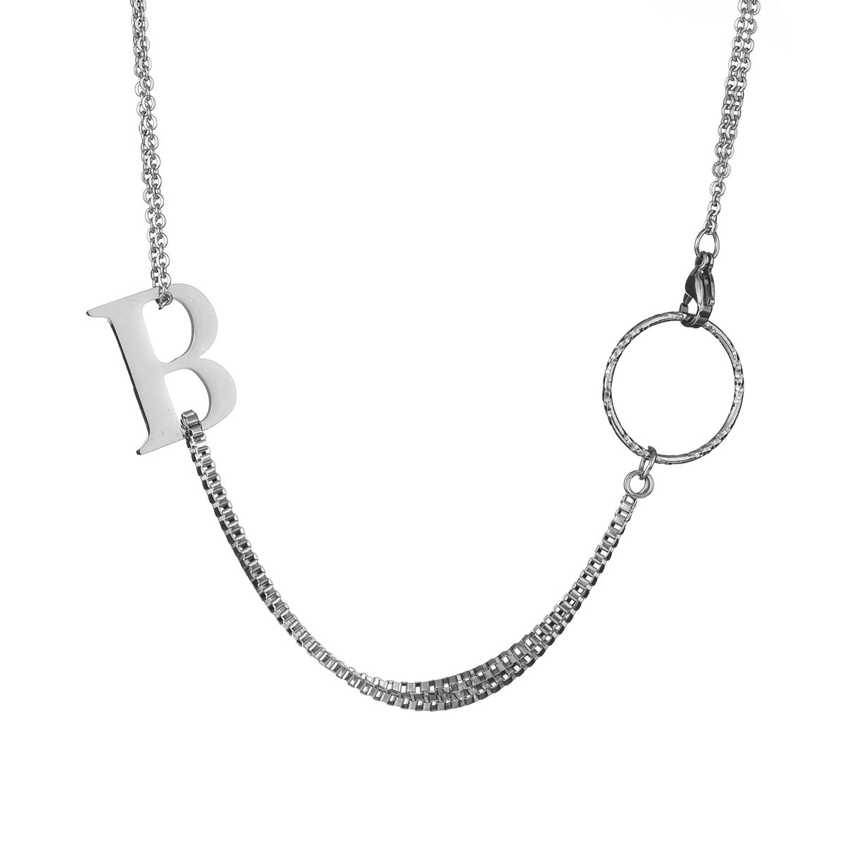 Urban Style Stainless Steel B-Necklace for Men - Europe & America Imports