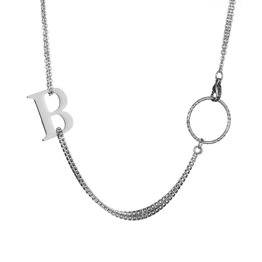 Urban Style Stainless Steel B-Necklace for Men - Europe & America Imports