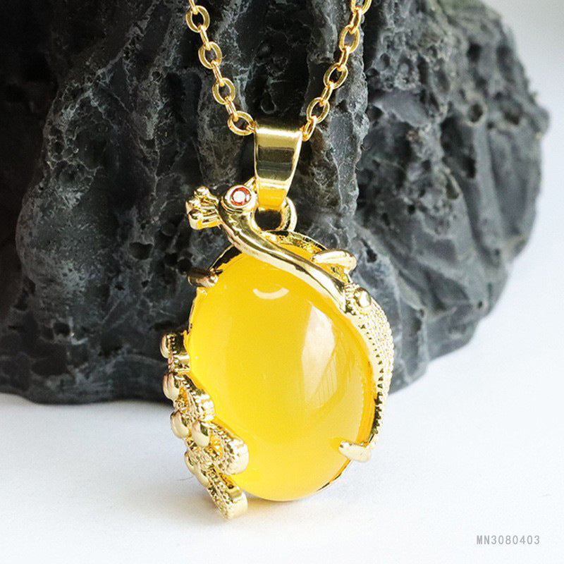 Chalcedony Phoenix Pendant — No Chain