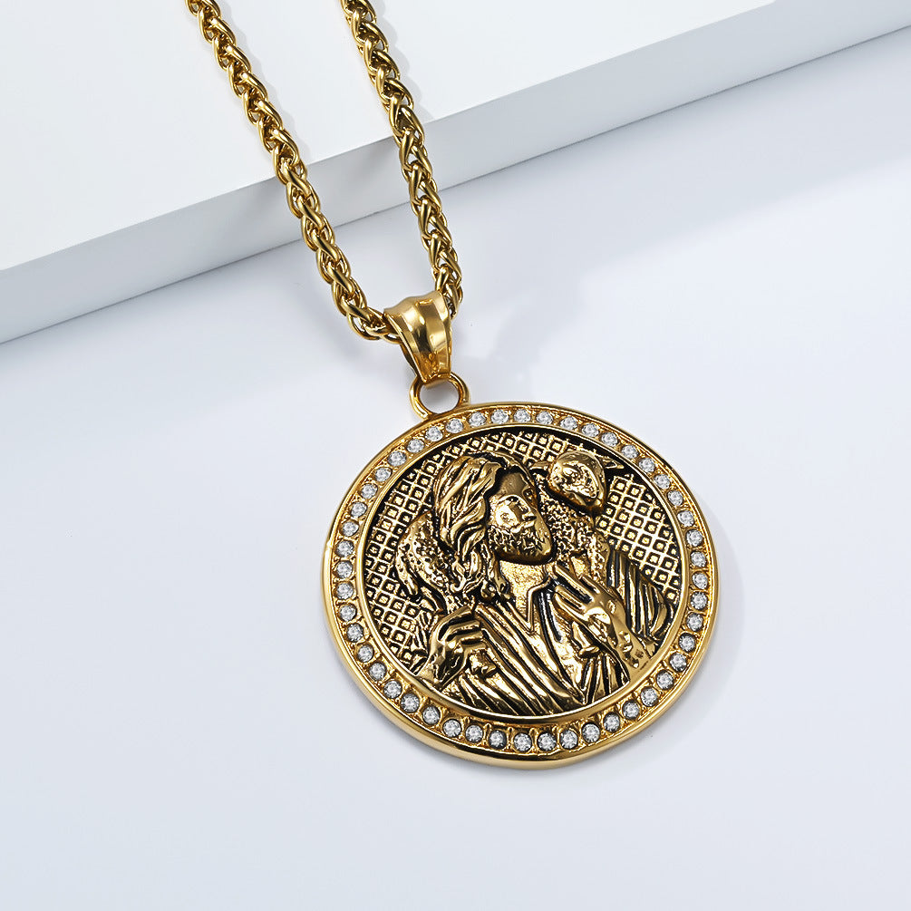 Planderful Everyday Genie Pendant Necklace Unisex Retro Relief Design Iconic Classic Culture For Men
