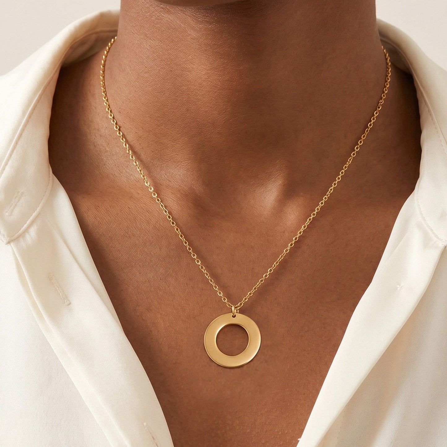 Internet Celebrities Cold Wind Collarbone Chain Stainless Steel Flat Cross Chain Light Necklace