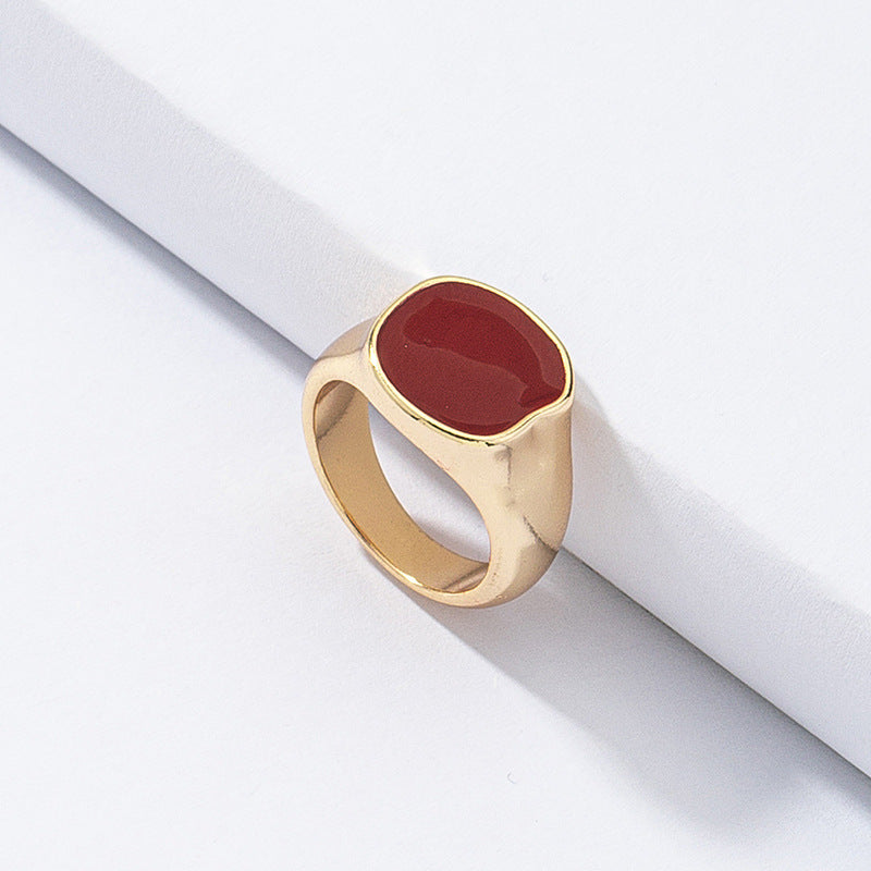 Gorgeous Glazed Ring with Cross Pendant - Fashionable Wholesale Jewelry for Summer