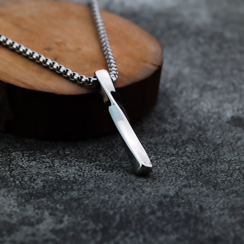 Punk Cross Stainless Steel Men's Pendant Necklace
