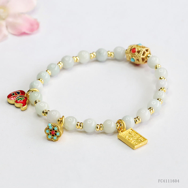 Jadeite Round Bead 6 mm Bracelet