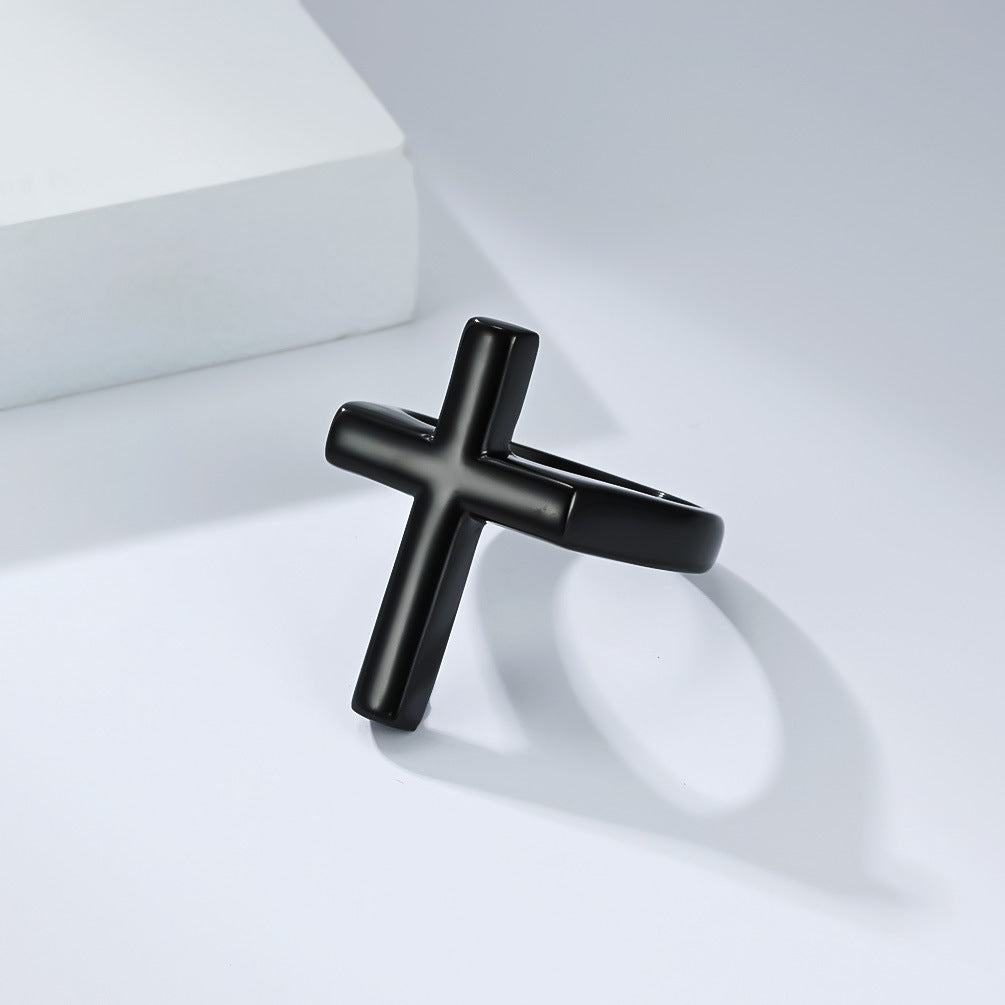 Cross Stainless Steel Ring for Men