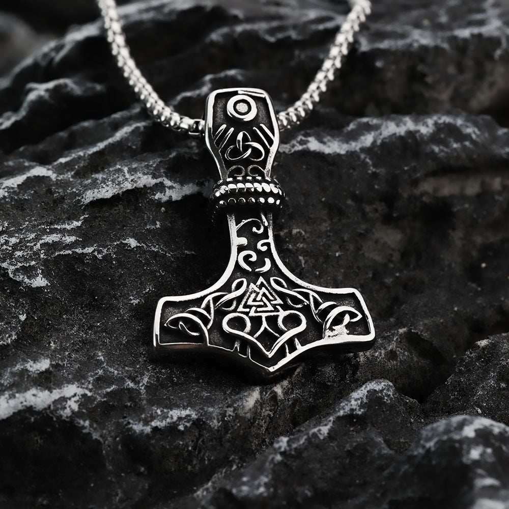 Vintage Viking Stainless Steel Pendant Necklace