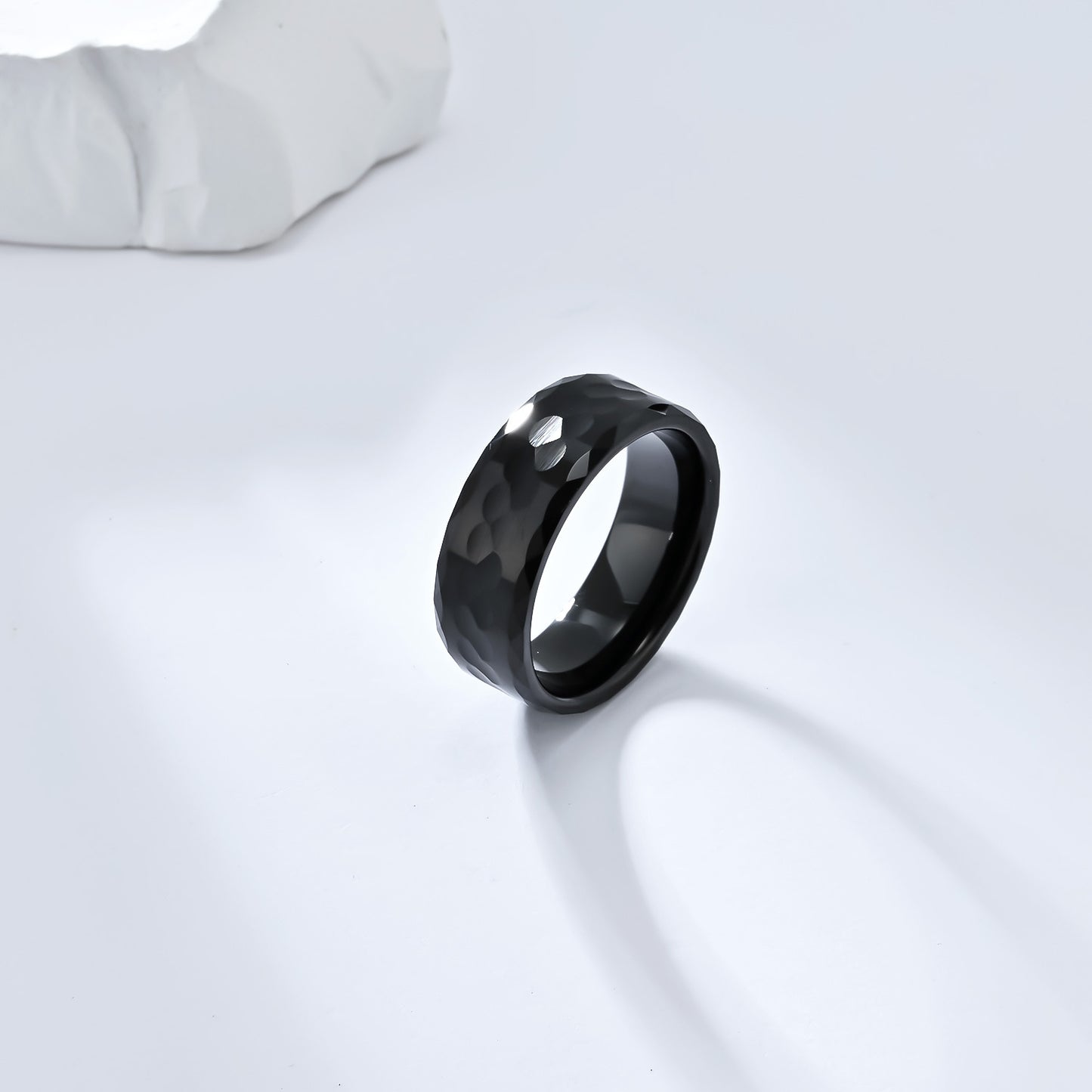 Simple Design Wind Men's Tungsten Steel Gold Ring Jewelry