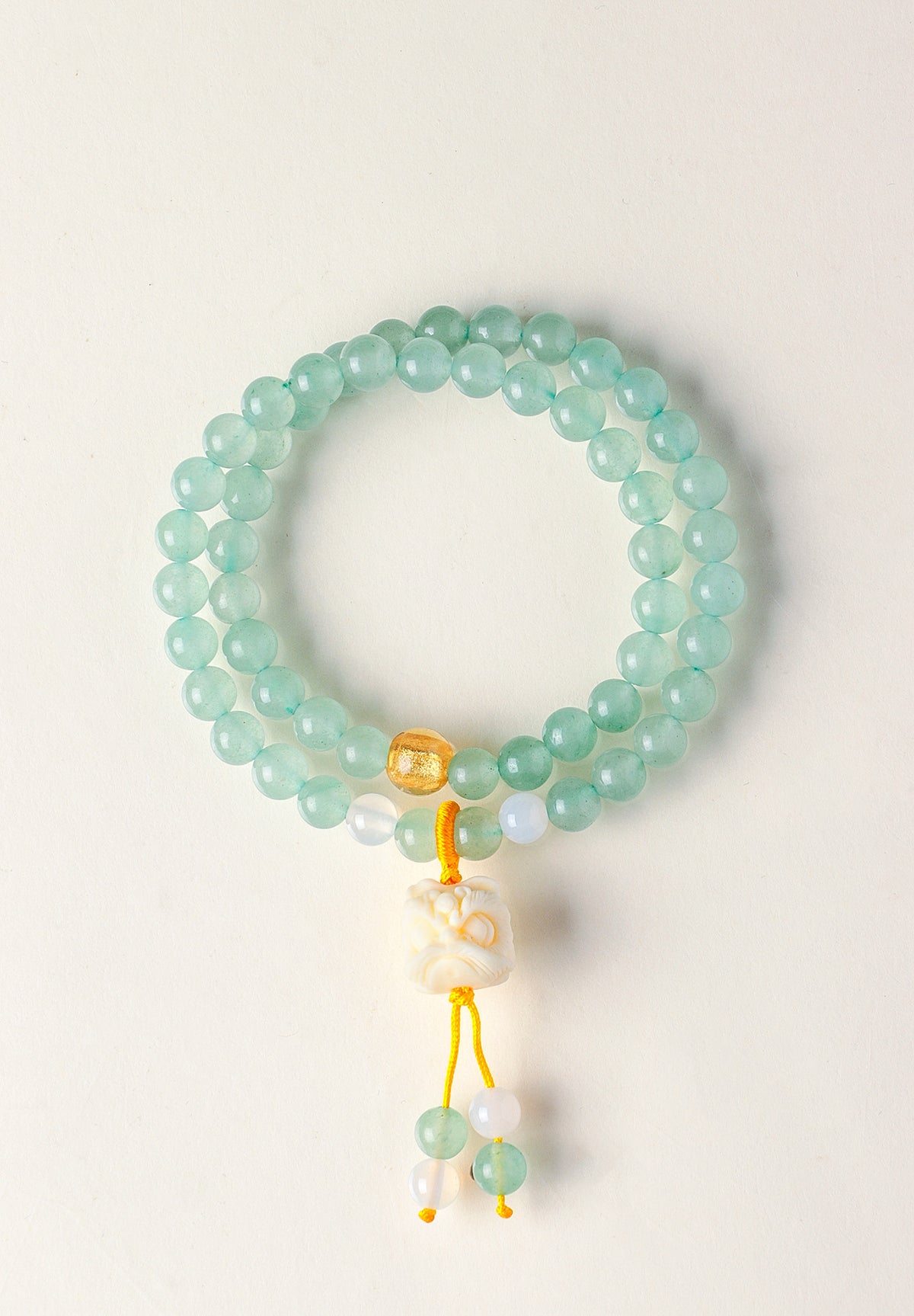 6 mm Aventurine Double-Wrap Lion Bracelet